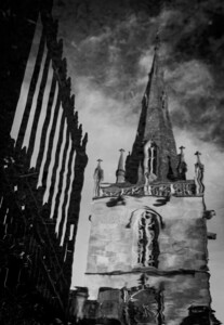 Reflection in puddle